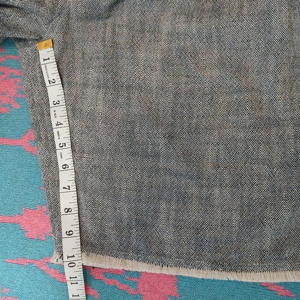 Maison flaneur womens Sz16 Italian linen wide leg shorts gray head knee length - Picture 6 of 11